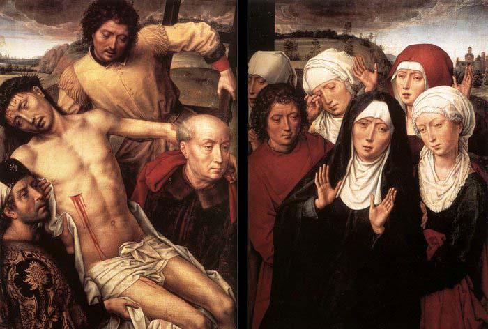 MEMLING, Hans Diptych with the Deposition Germany oil painting art